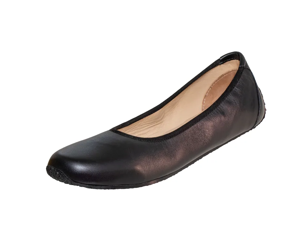 Женские балетки Sole Runner Miranda из чёрной кожи, фото 4