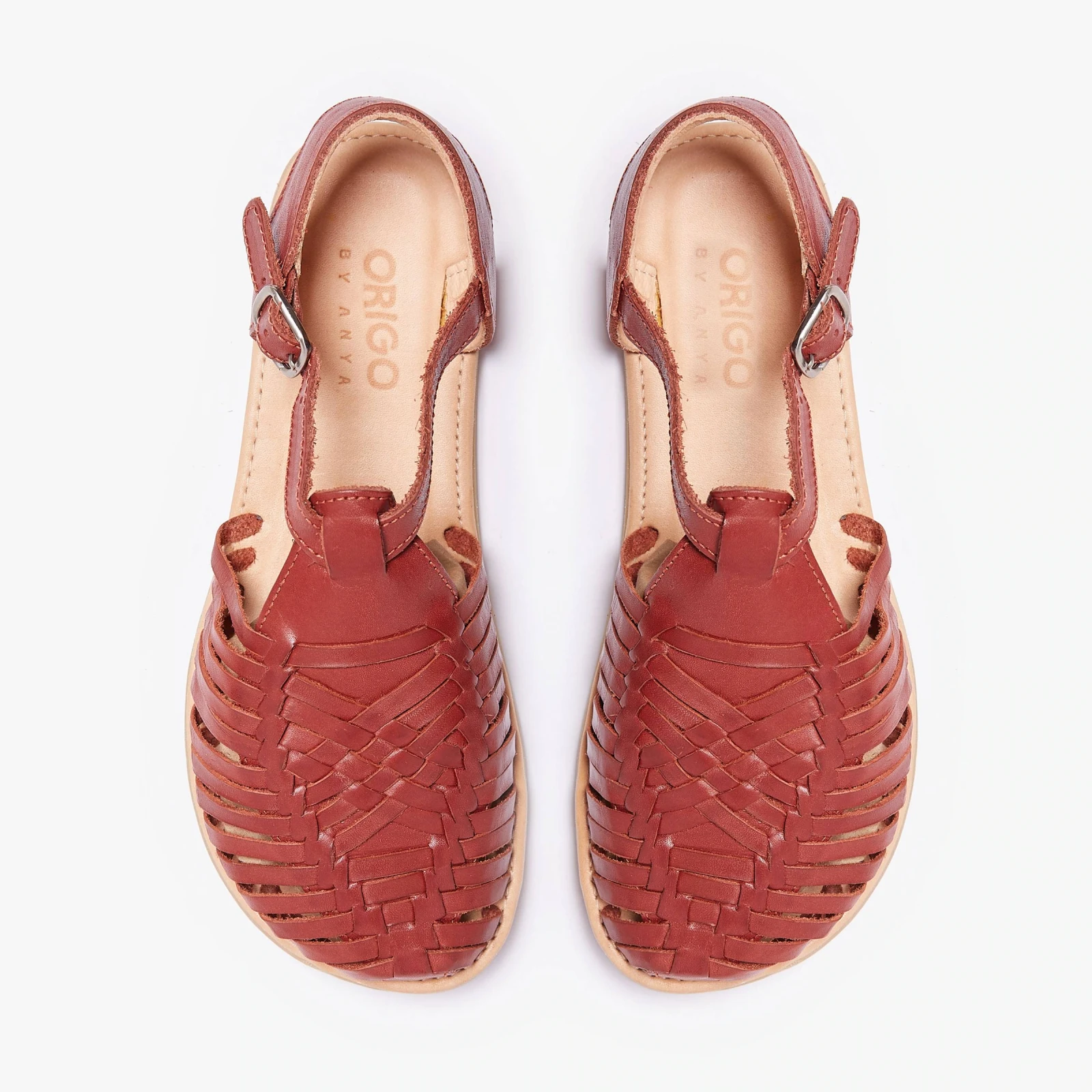 Босоногие сандалии Origo Huarache Sandal Wide by Anya — корица, фото 6