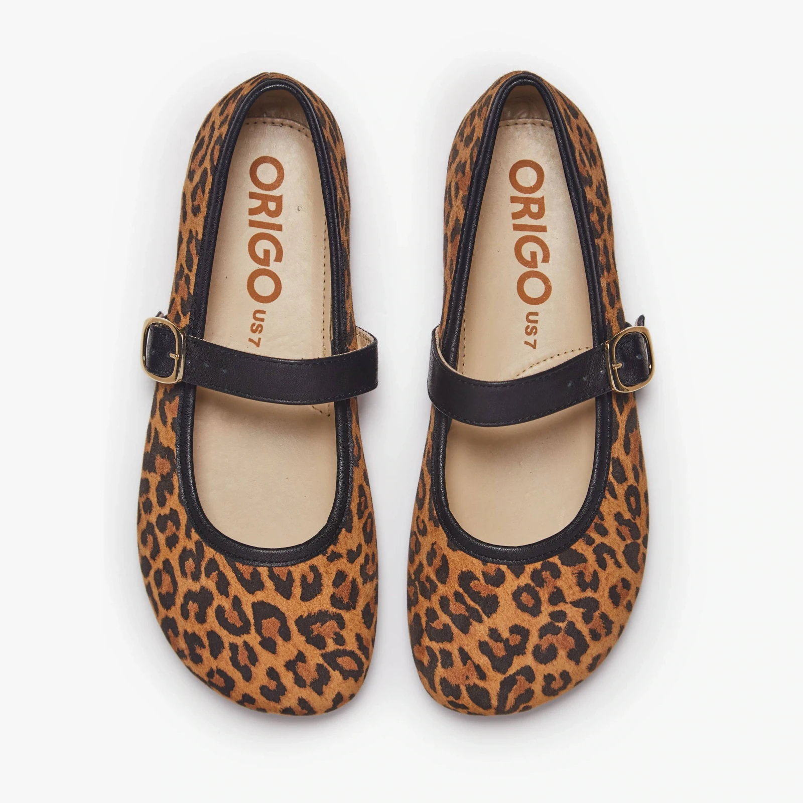 Босоногие туфли Origo Classic Mary Jane — леопардовый, фото 7