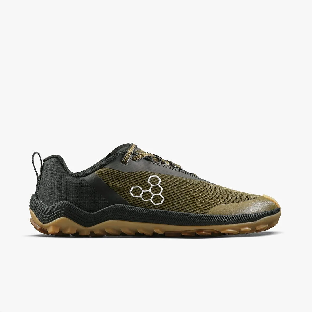 Кроссовки Vivobarefoot Primus Trail Flow — женская модель, тёмно-оливковый — фото 1 из 7
