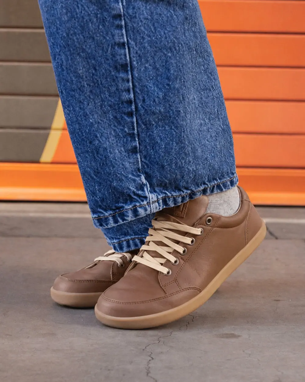 Босоногие кожаные кеды Splay FREESTYLE LEATHER — Chestnut, фото 6
