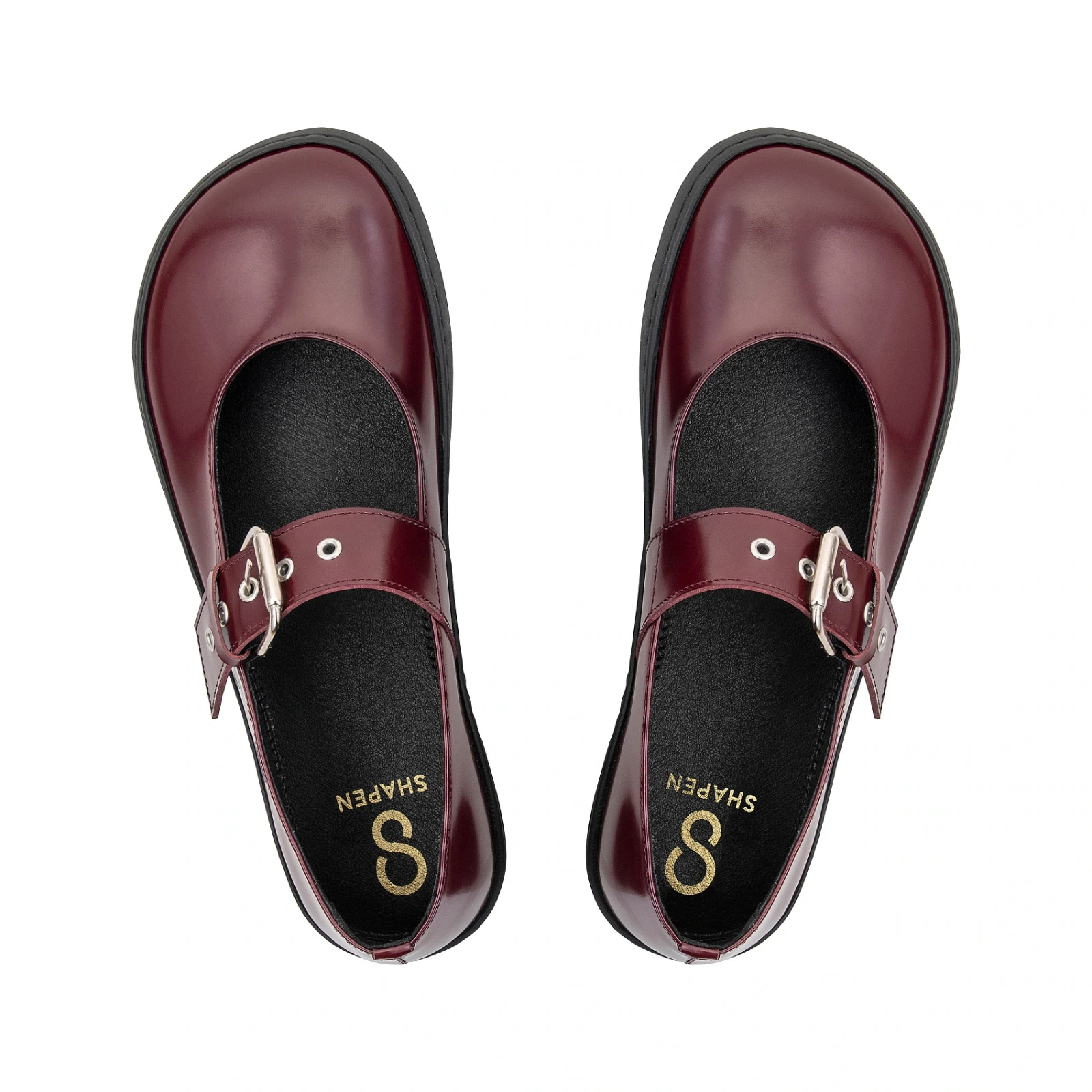 Босоногие балетки Shapen MARY JANE COCO — бордовый, фото 7