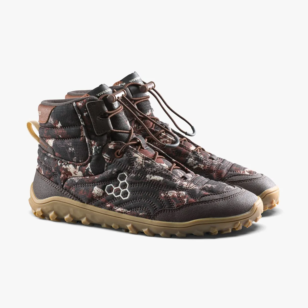 Ботинки Vivobarefoot Tracker Tova Mid — женская модель, серо-коричневый с узором, фото 4