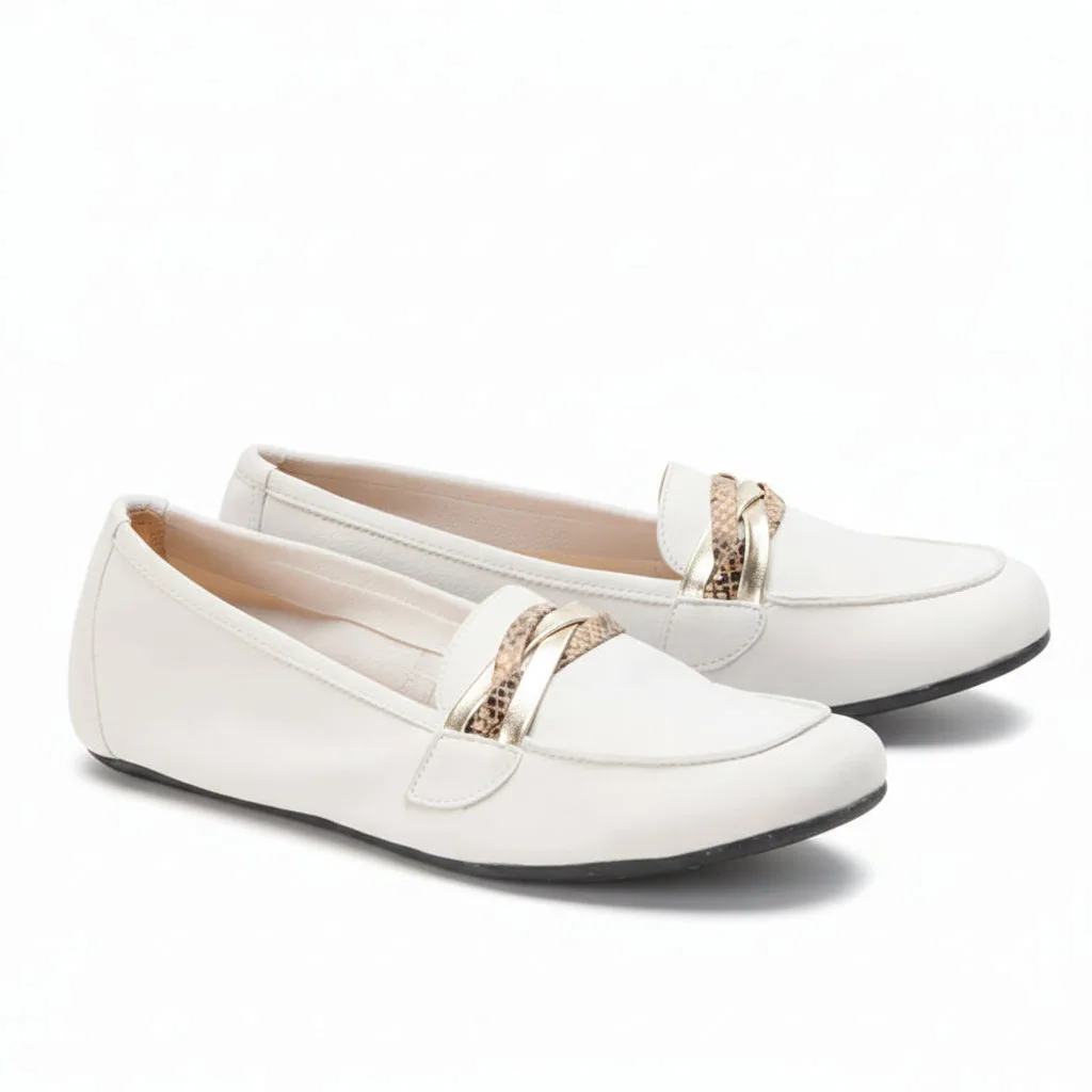 Женские мокасины ZAQQ QERP White (белый цвет)