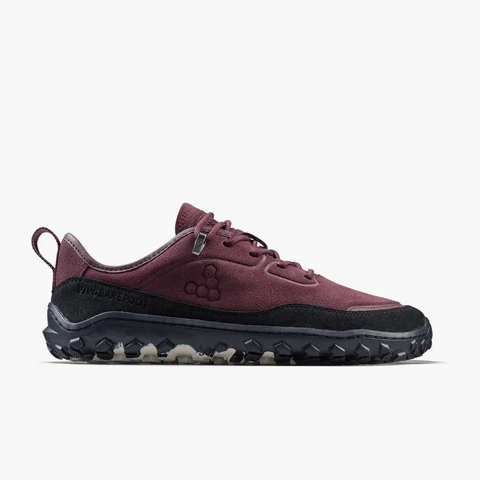 Кроссовки Vivobarefoot Tracker Leather AT Low II Suede — мужская модель, бордовый — фото 1 из 8