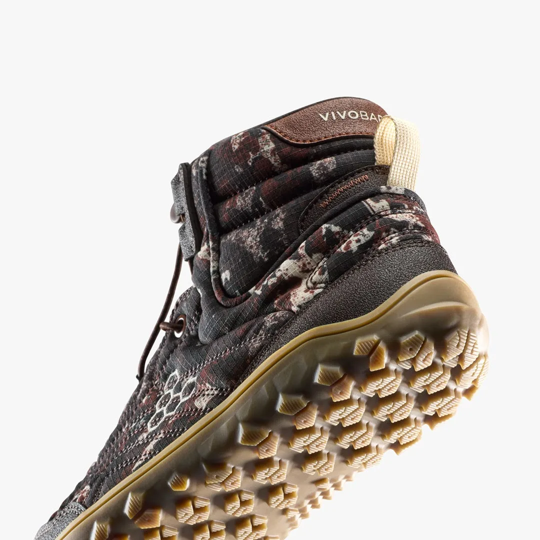 Ботинки Vivobarefoot Tracker Tova Mid — женская модель, серо-коричневый с узором, фото 7