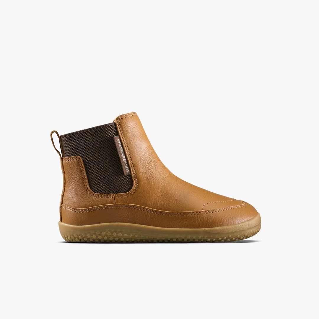 Ботинки Vivobarefoot Gobi Chelsea — детская модель, коричневый