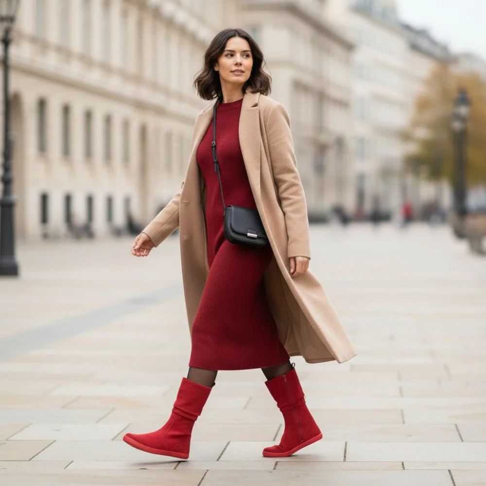 Женские ботинки ZAQQ QOM Red (красный цвет), фото 9