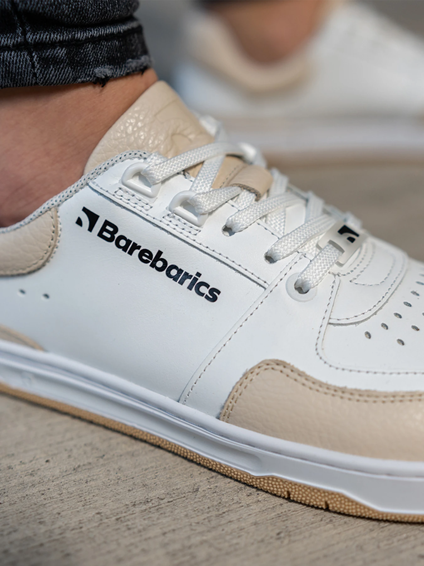 Босоногие кроссовки Barebarics Wave - белый и бежевый, фото 9